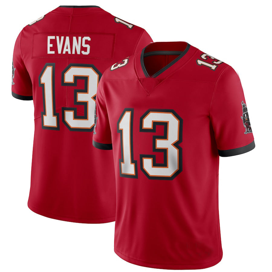 Custom #13 Red TB Football Shirt Top