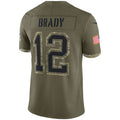 Custom #12 Olive 2022 TB Football Shirt Top