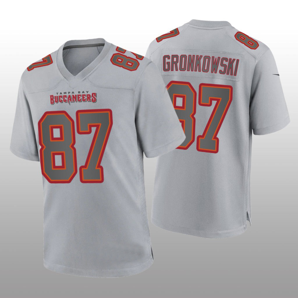 Custom #87 Gray TB Football Shirt Top