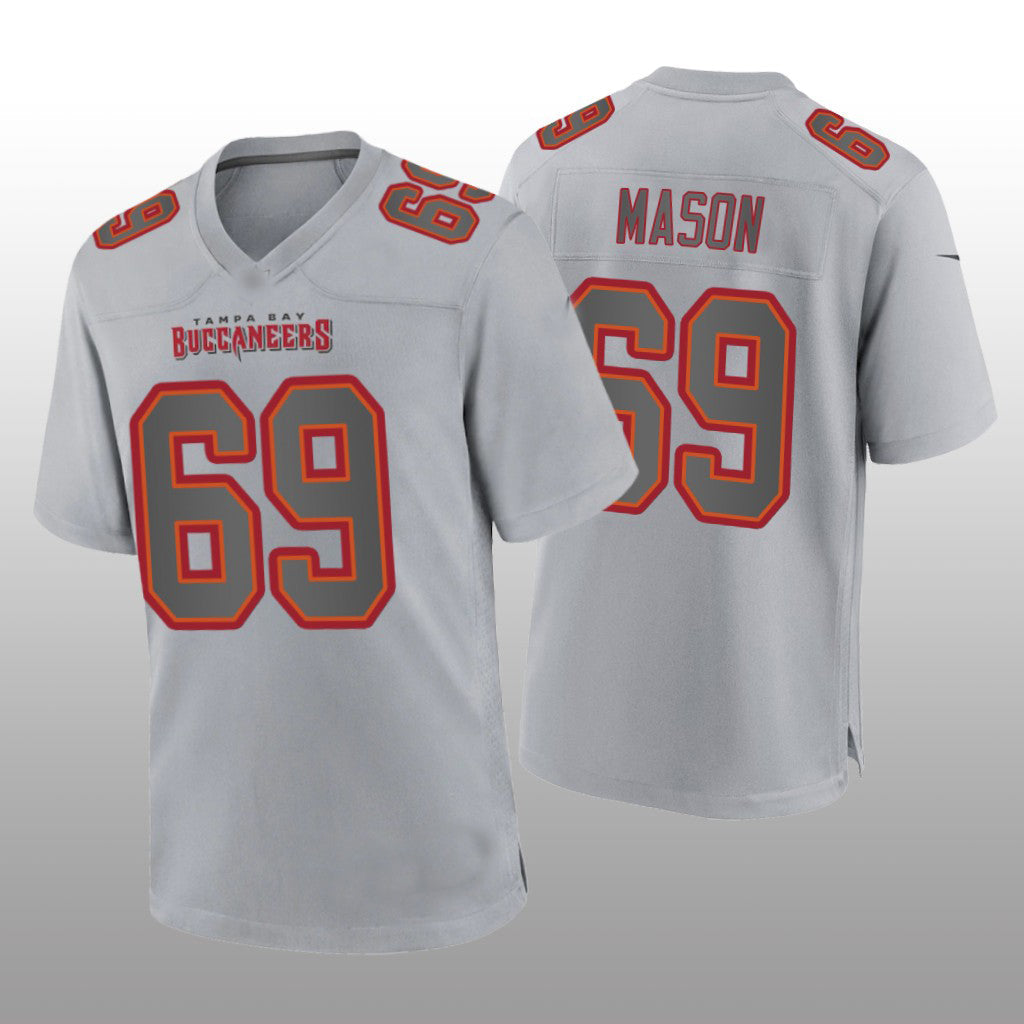 Custom #69 Gray TB Football Shirt Top