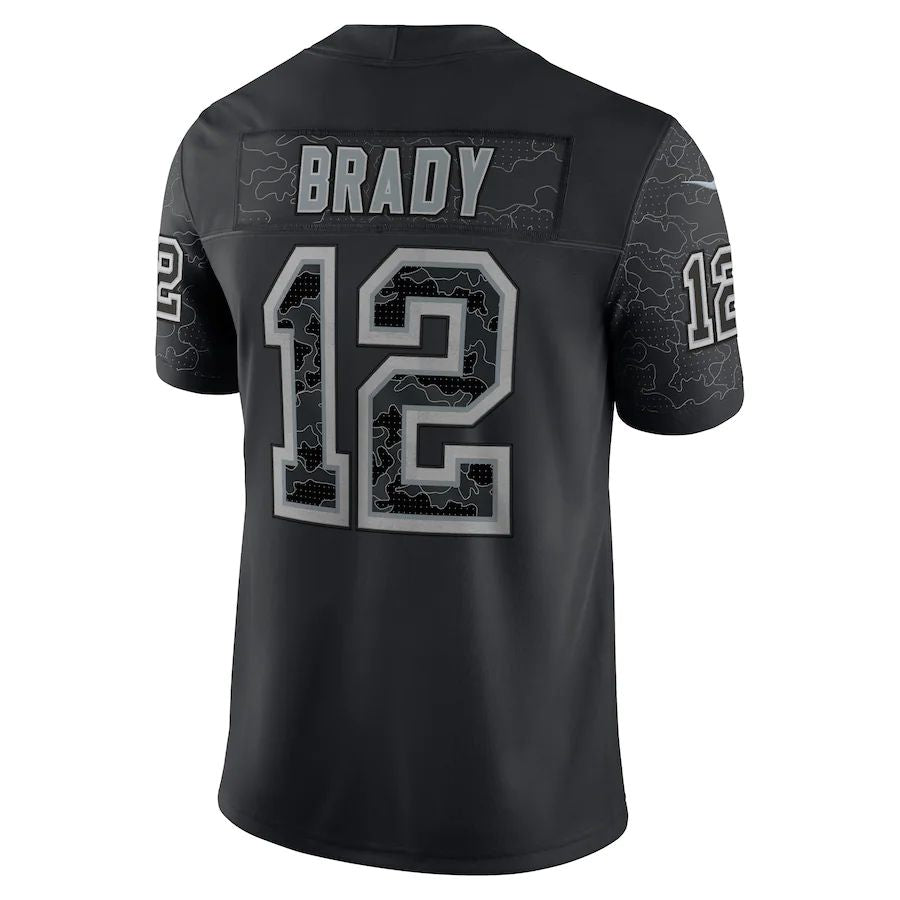 Custom #12 Black TB Football Shirt Top