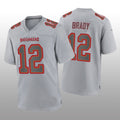 Custom #12 Gray TB Football Shirt Top