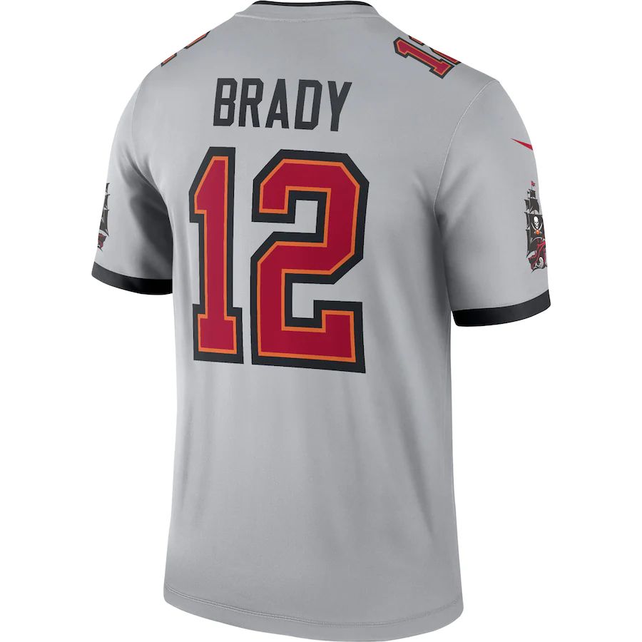 Custom #12 Gray TB Football Shirt Top