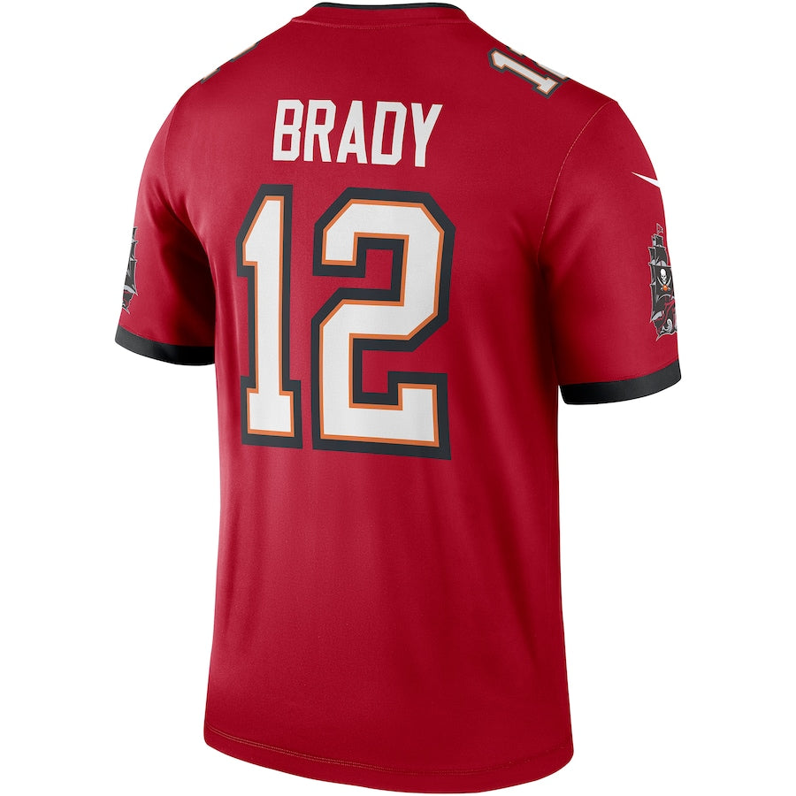 Custom #12 Red TB Football Shirt Top