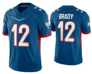 Custom #12 Blue 2022 TB Football Shirt Top