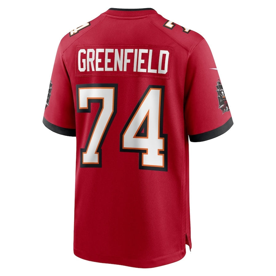 Custom #74 Red TB Football Shirt Top