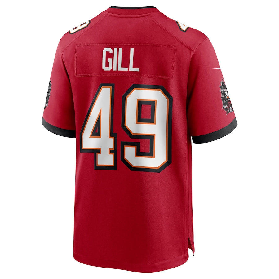 Custom #49 Red TB Football Shirt Top