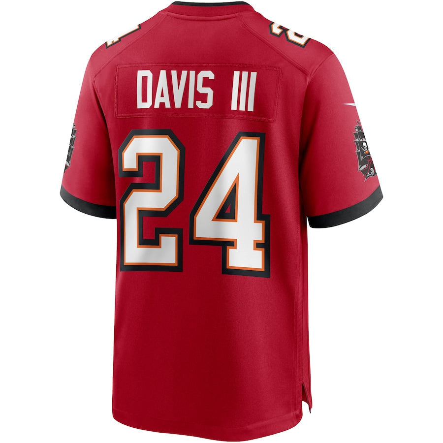 Custom #24 Red TB Football Shirt Top