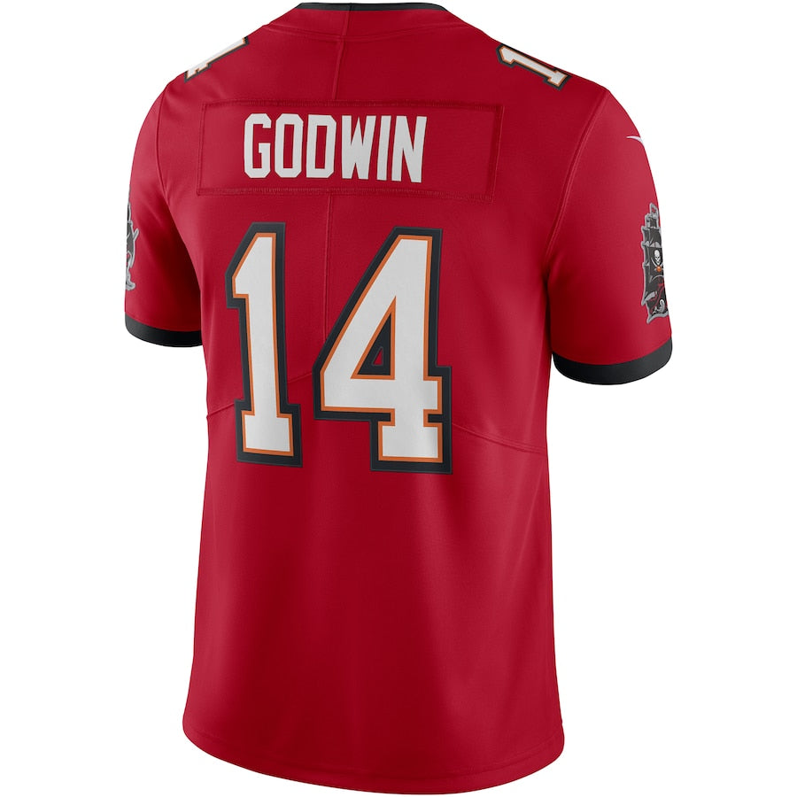 Custom #14 Red TB Football Shirt Top