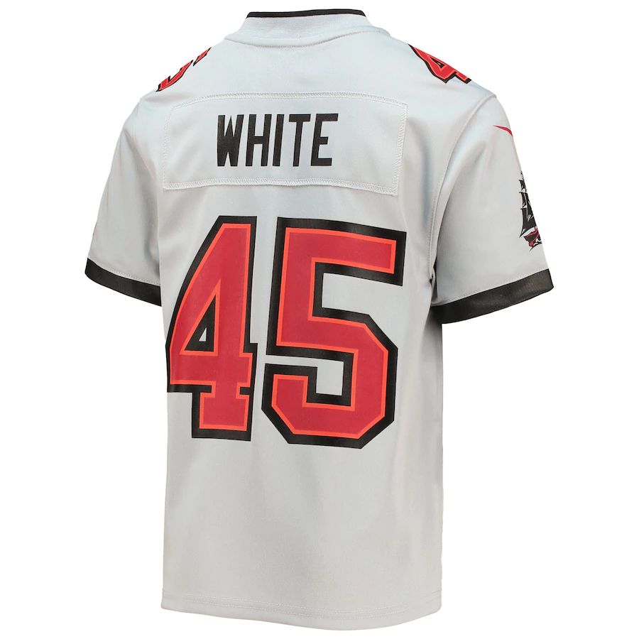 Custom #45 White TB Football Shirt Top