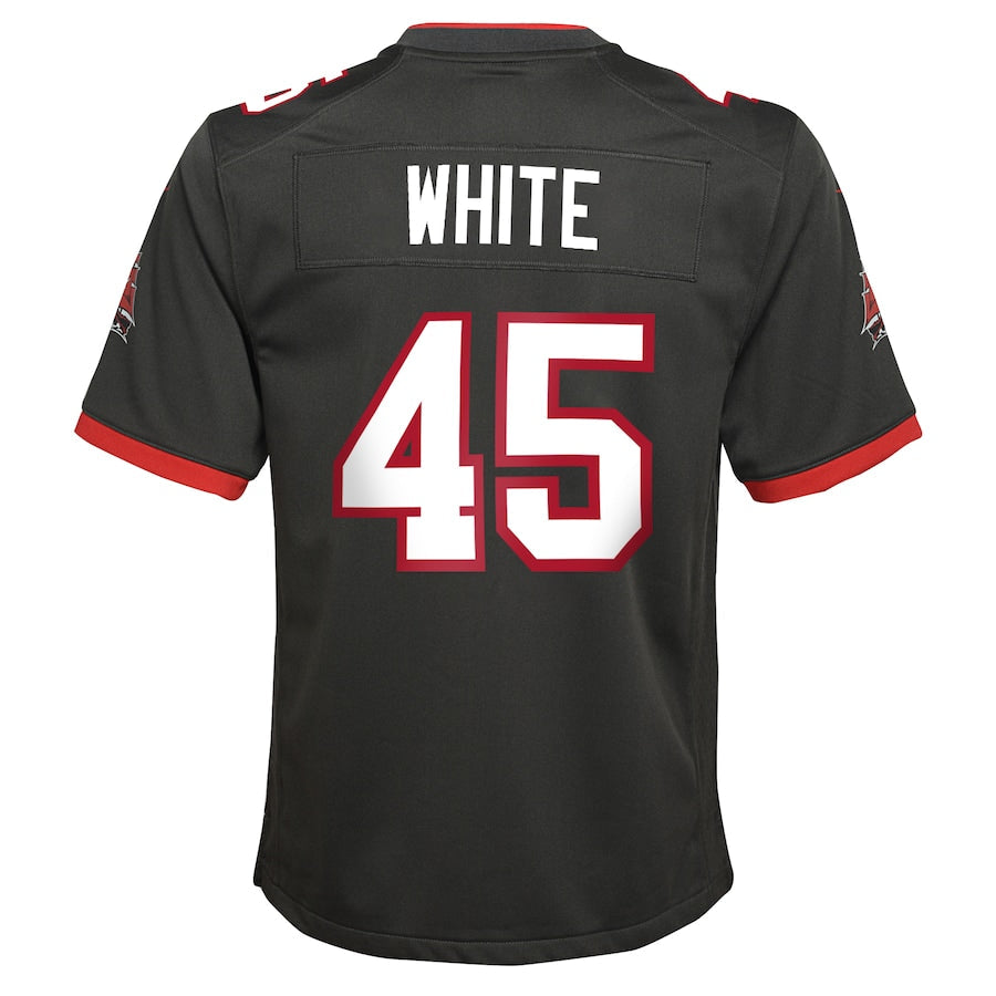 Custom #45 White TB Football Shirt Top