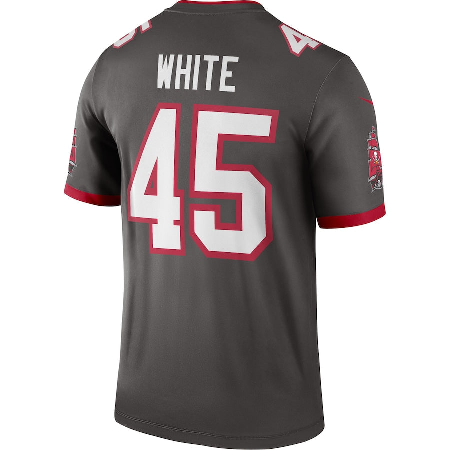 Custom #45 White TB Football Shirt Top