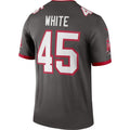 Custom #45 White TB Football Shirt Top