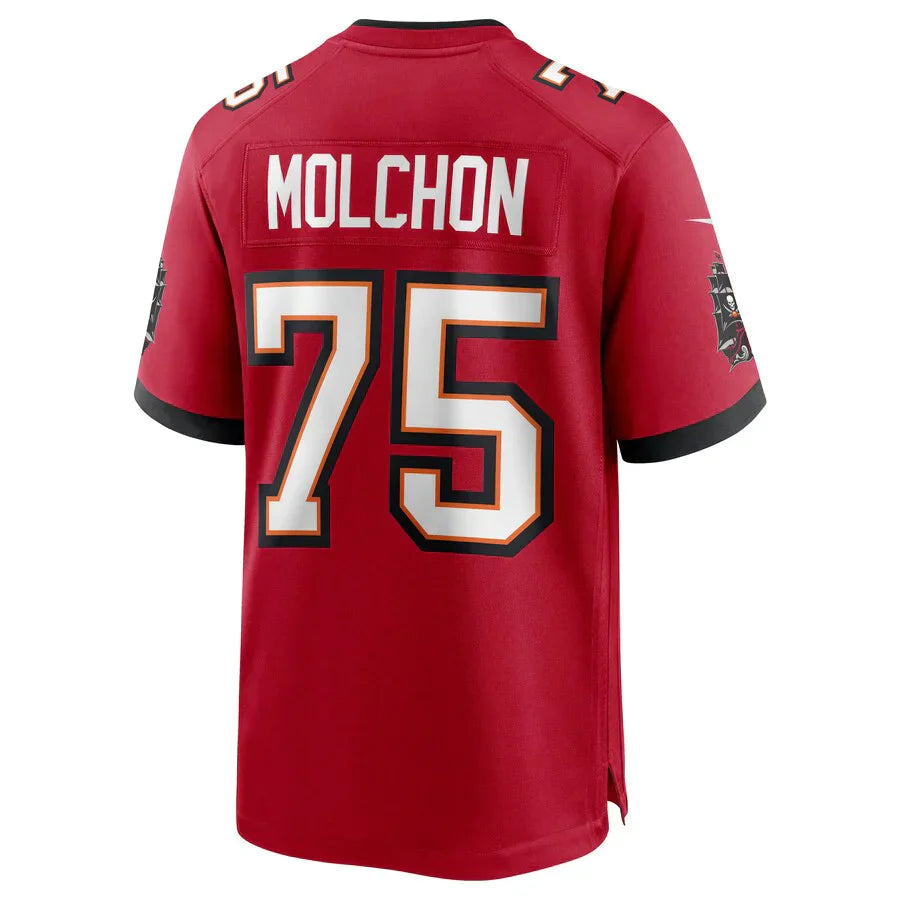 Custom #75 Red TB Football Shirt Top