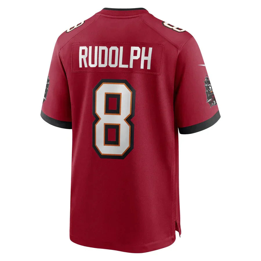 Custom #8 Red TB Football Shirt Top