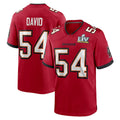 Custom #54 Red Super Bowl TB Football Shirt Top