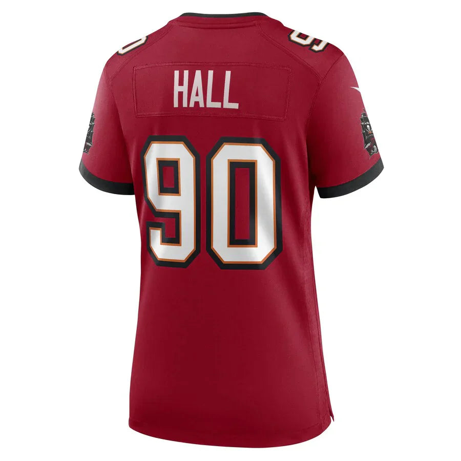 Custom #90 Red TB Football Shirt Top