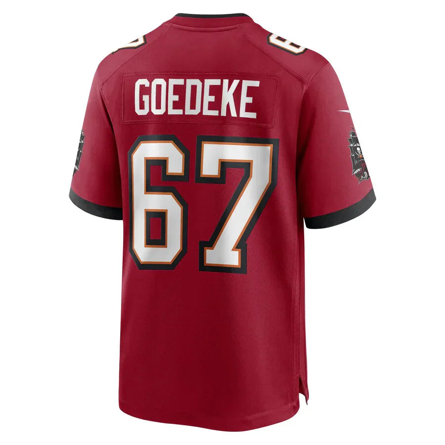 Custom #67 Red TB Football Shirt Top