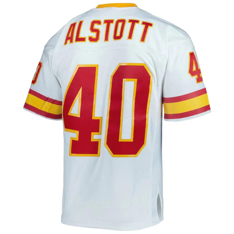 Custom #40 White 1996 TB Football Shirt Top