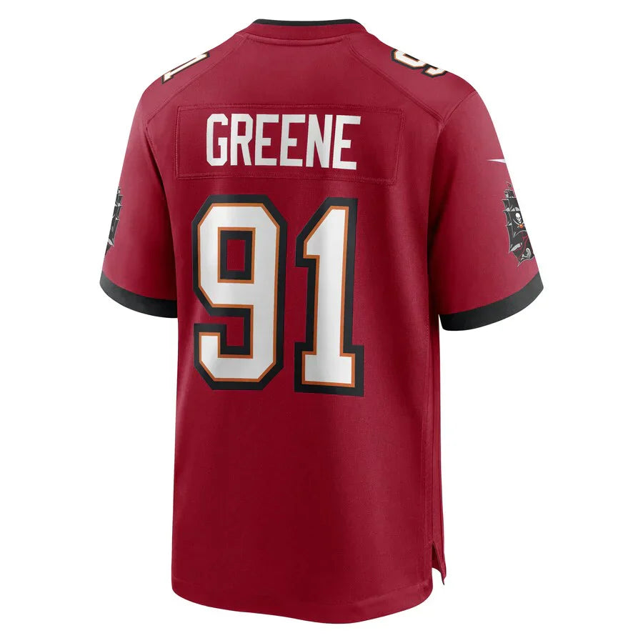 Custom #91 Red TB Football Shirt Top