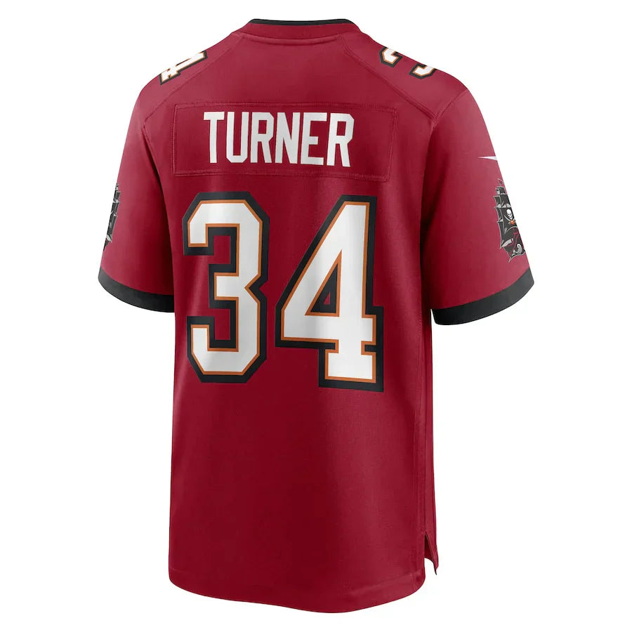 Custom #34 Red TB Football Shirt Top