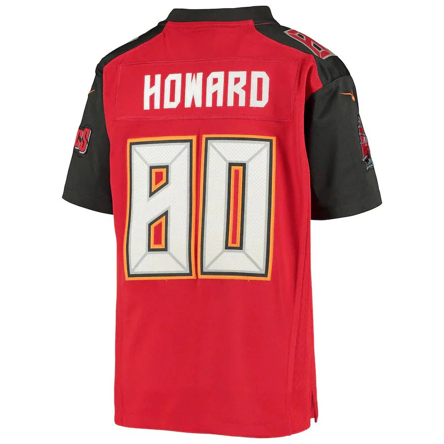 Custom #80 Red TB Football Shirt Top