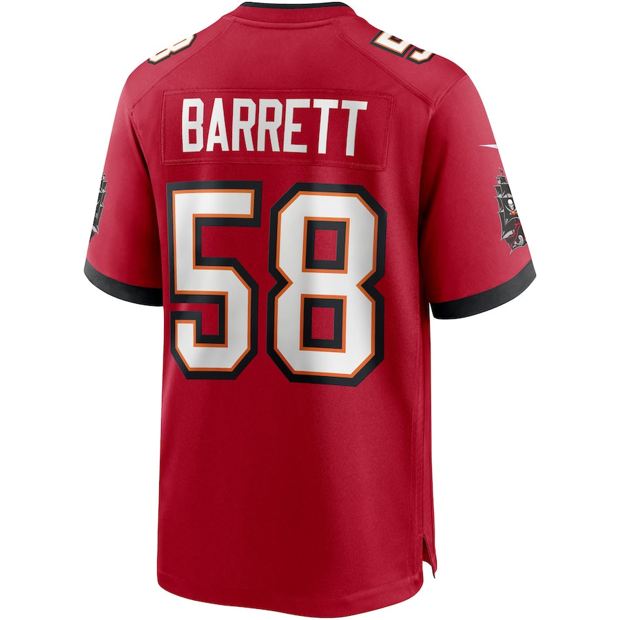 Custom #58 Red TB Football Shirt Top