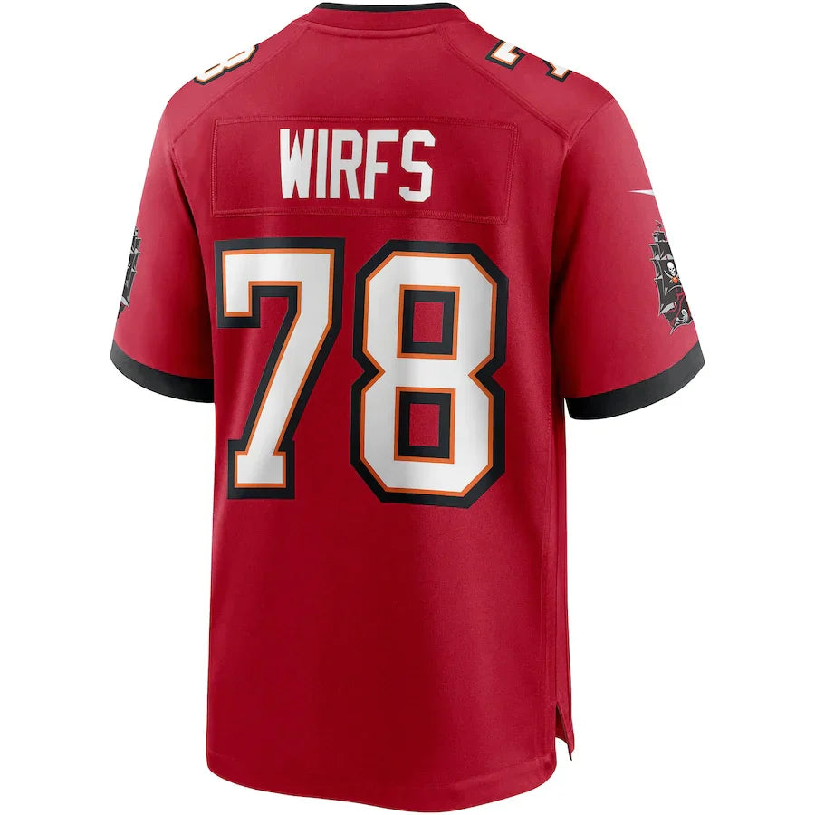 Custom #78 Red TB Football Shirt Top