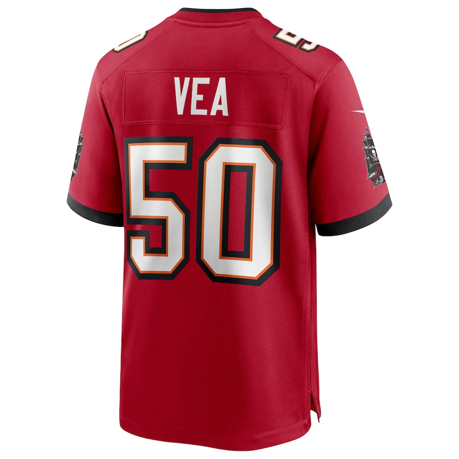 Custom #50 Red TB Football Shirt Top