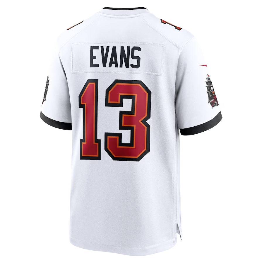 Custom #13 White TB Football Shirt Top