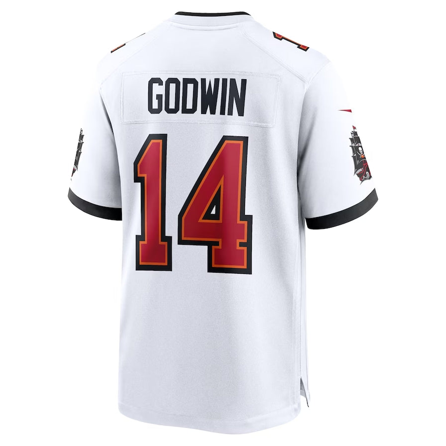 Custom #14 White TB Football Shirt Top