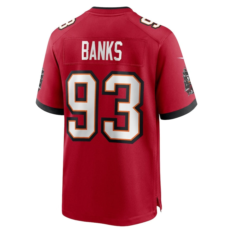 Custom #93 Red TB Football Shirt Top