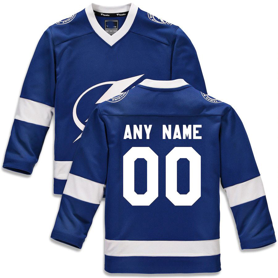 Custom Blue TBL Hockey Shirt Top