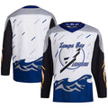 Custom White Retro TBL Hockey Shirt Top
