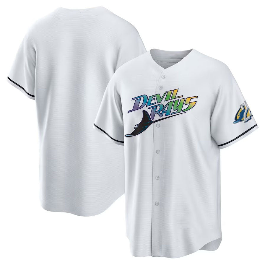 Custom White TB Baseball Shirt Top