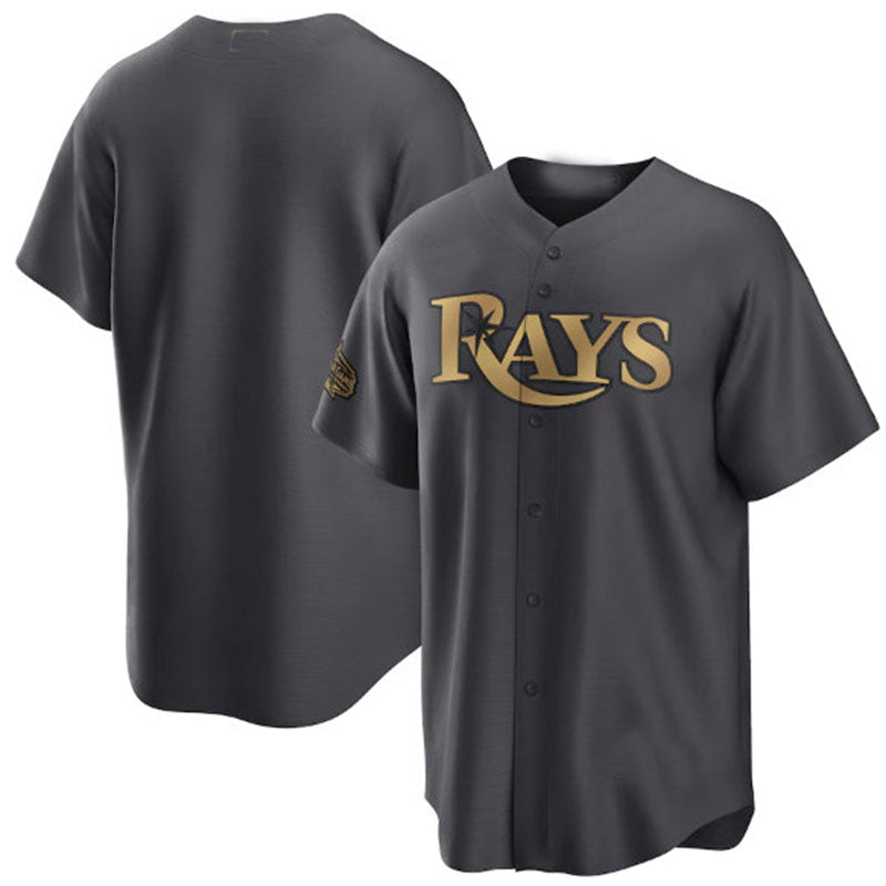 Custom Charcoal 2022 TB Baseball Shirt Top