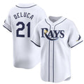 Custom #21 White TB Baseball Shirt Top