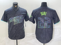Custom #22 Charcoal 2024 City Connect TB Baseball Shirt Top