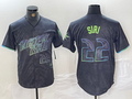 Custom #22 Charcoal 2024 City Connect TB Baseball Shirt Top