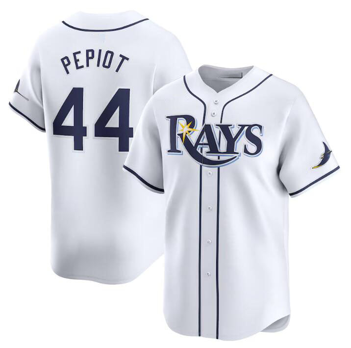 Custom #44 White TB Baseball Shirt Top