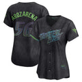 Custom #56 Charcoal 2024 City Connect TB Baseball Shirt Top