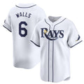 Custom #6 White TB Baseball Shirt Top