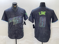 Custom #8 Charcoal 2024 City Connect TB Baseball Shirt Top
