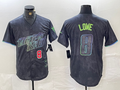 Custom #8 Charcoal 2024 City Connect TB Baseball Shirt Top