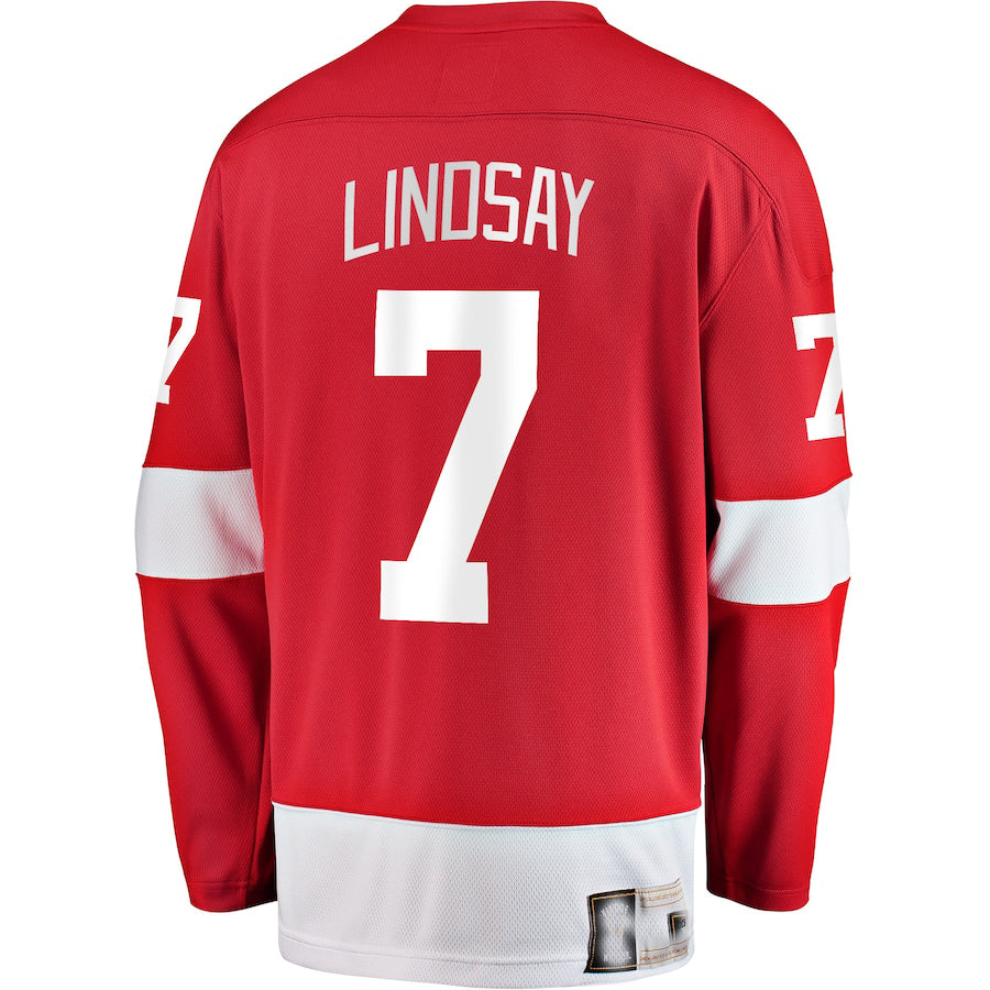 Custom #7 Red DET Hockey Shirt Top