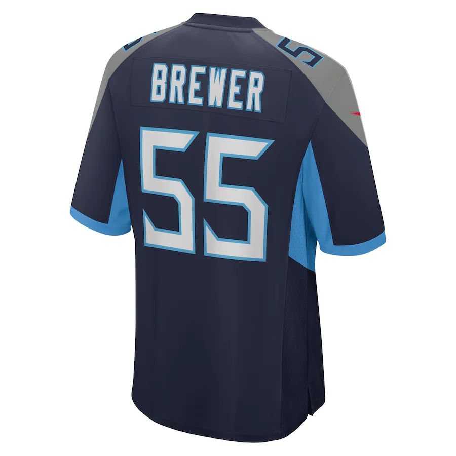 Custom #55 Navy TEN Football Shirt Top