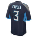 Custom #3 Navy TEN Football Shirt Top