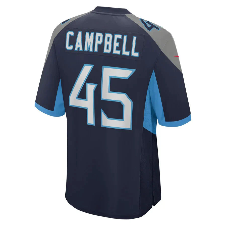 Custom #45 Navy TEN Football Shirt Top