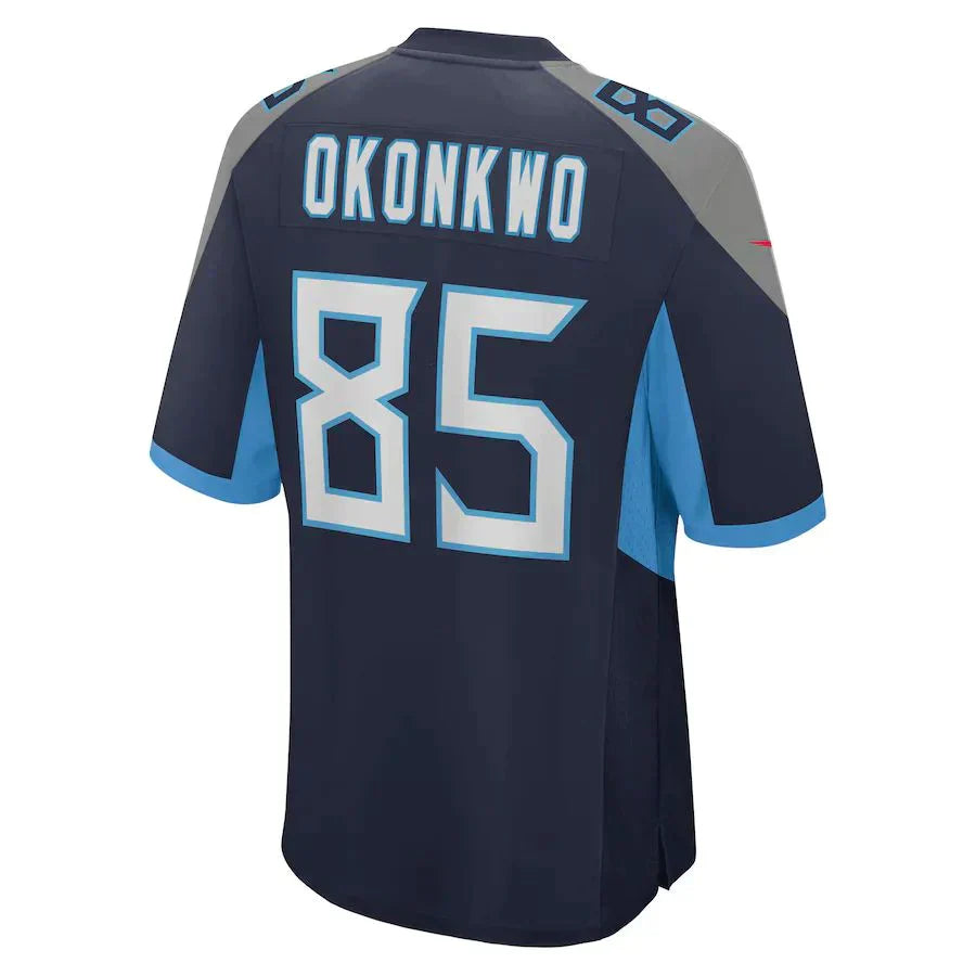 Custom #85 Navy TEN Football Shirt Top