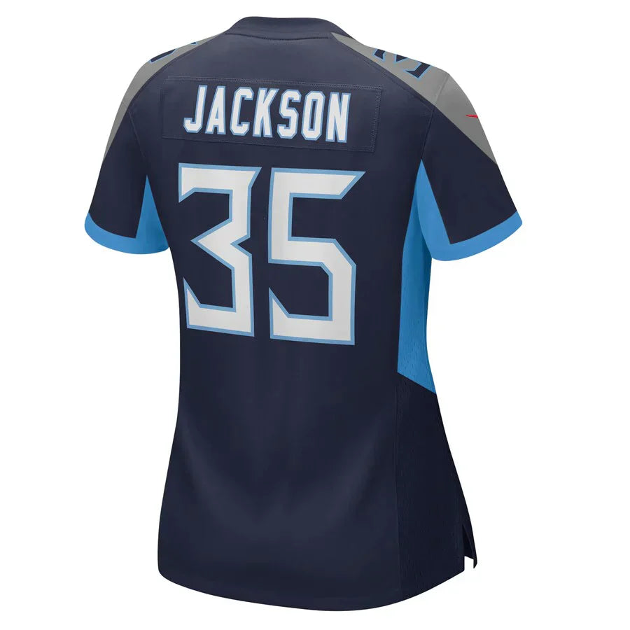 Custom #35 Navy TEN Football Shirt Top
